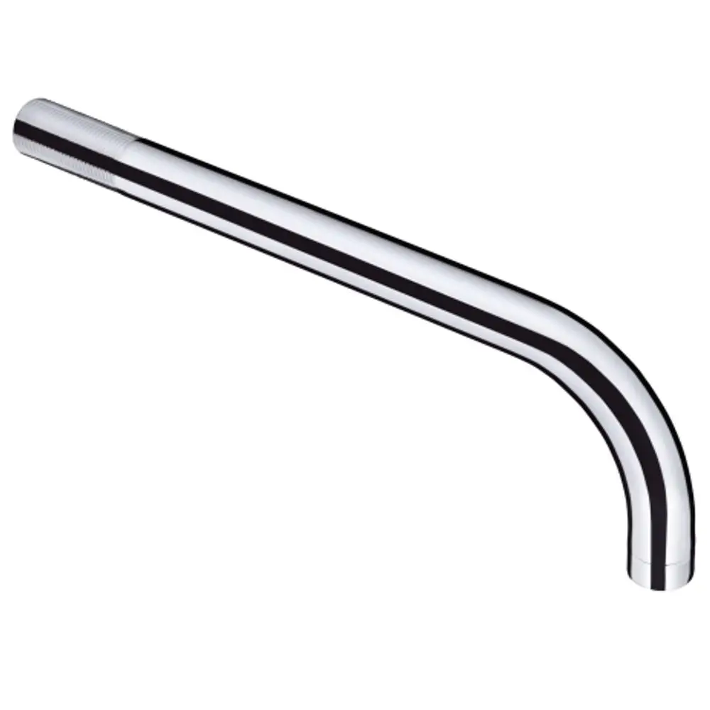 Langer, gebogener Auslauf in Chrom für eine Wandarmatur, geeignet für Badanwendungen. Teil der Produktlinie von AXOR.